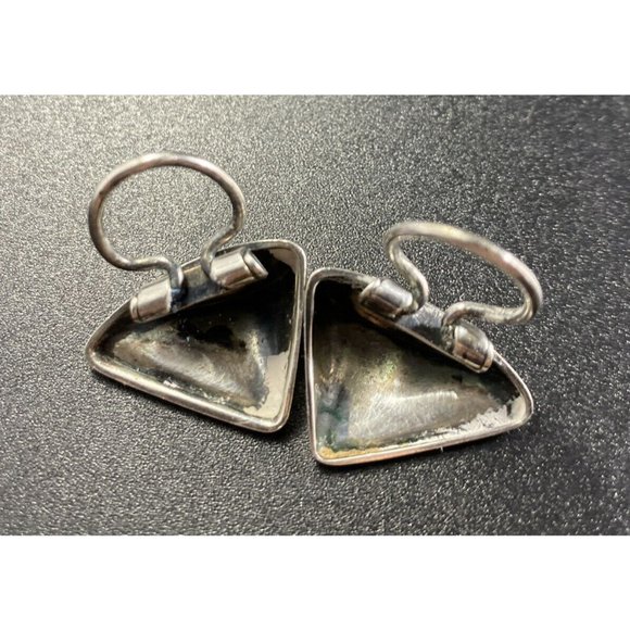 Vintage 835 Silver Cufflinks Etched Signed K&L - Picture 5 of 5